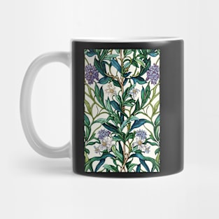 Floral Garden Botanical Print with Lilac and Daisy Mug